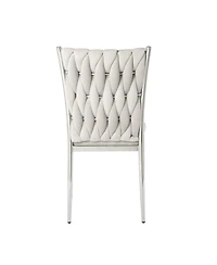 Streamdale Furniture Modern Velvet Dining Chairs with Metal Legs (Set of 4