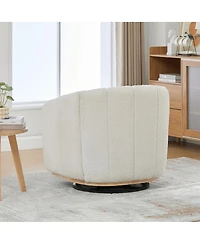 Streamdale Furniture Modern Chenille 360 Swivel Barrel Chair
