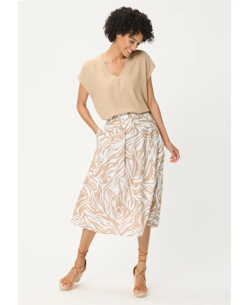 Olsen Women's Neo Zebra A-Line Skirt