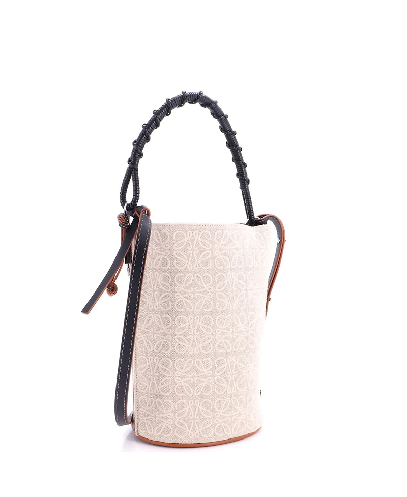 Pre-Owned Loewe Medium Gate Bucket Bag Anagram Jacquard Canvas