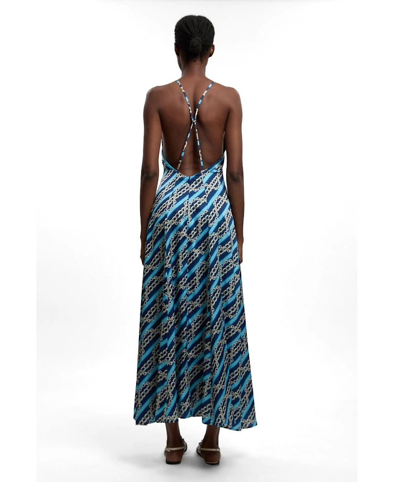 Karen Millen Women's Chain Print Maxi Dress