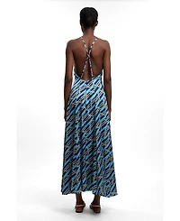 Karen Millen Women's Chain Print Maxi Dress