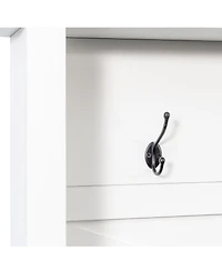 Streamdale Furniture Farmhouse 4-in-1 Hall Tree with Bench 6 Hooks and 16 Shoe Cubbies