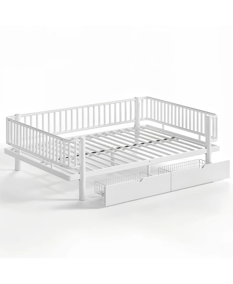 Streamdale Metal Platform Bed with Storage Drawers