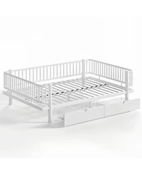 Streamdale Metal Platform Bed with Storage Drawers