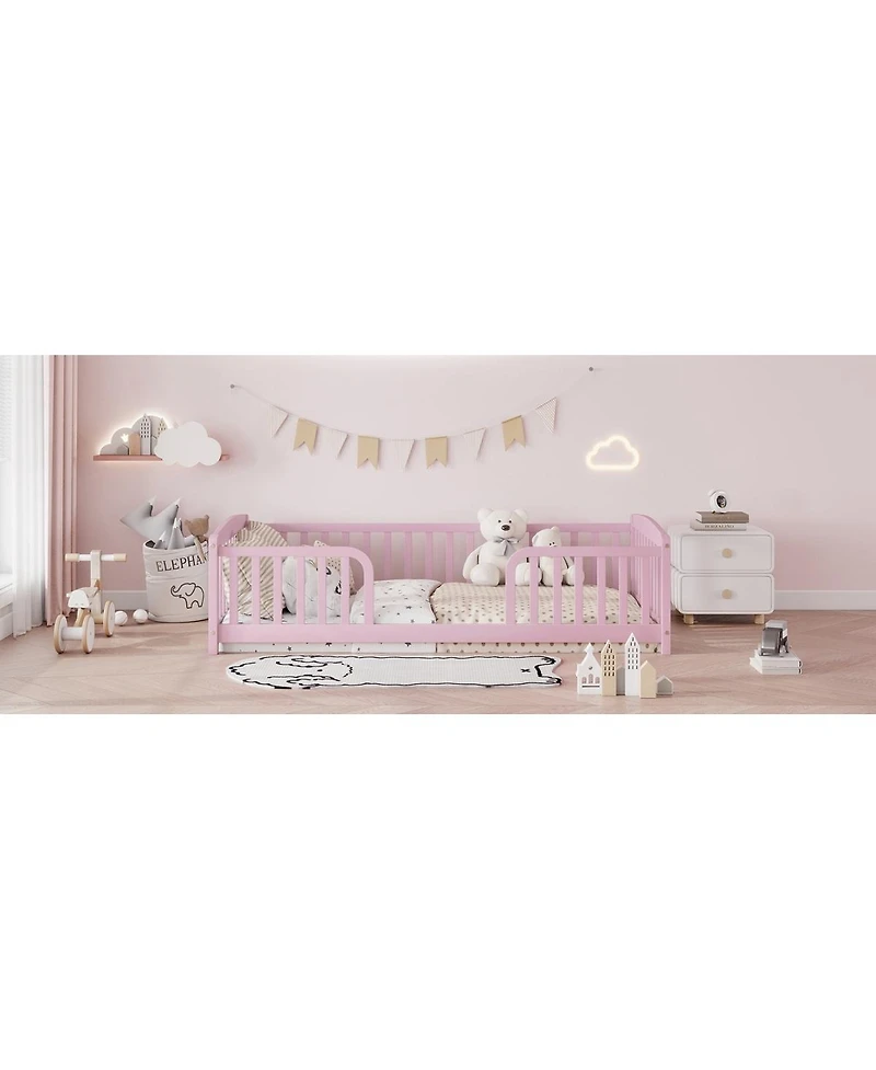 Streamdale Furniture Floor Fence Bed with Central Entrance