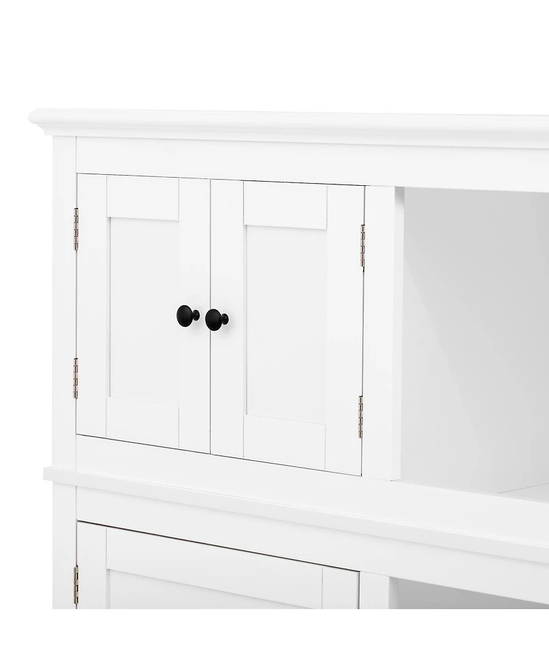 Streamdale Furniture 3-in-1 Hall Tree with Overhead Storage Bench and Entryway Organizer