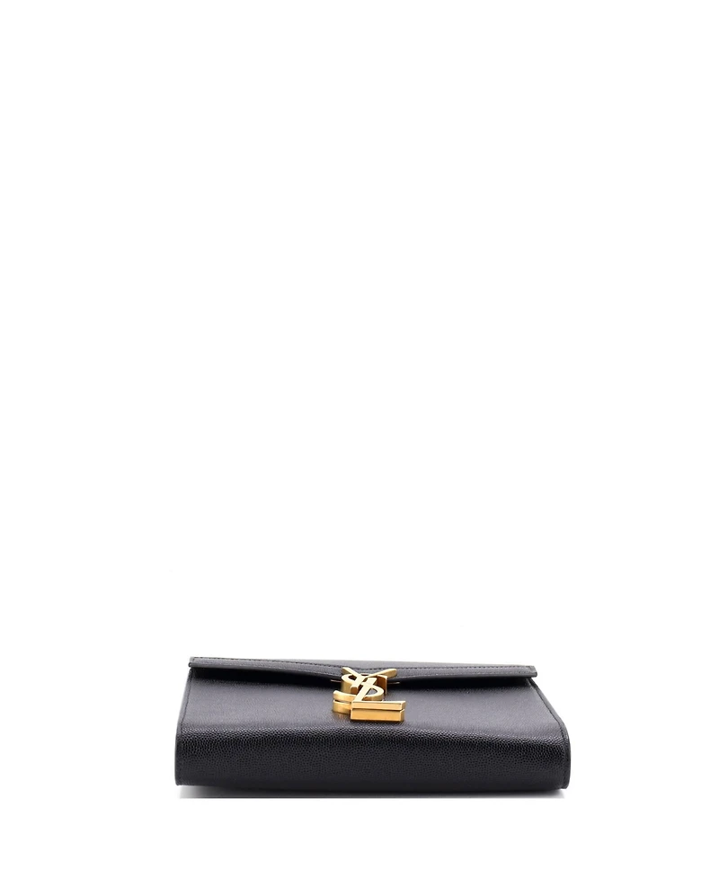 Pre-Owned Saint Laurent Mini Cassandra Chain Wallet Leather