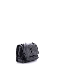 Pre-Owned Saint Laurent Baby Niki Chain Flap Bag Matelasse Chevron Leather