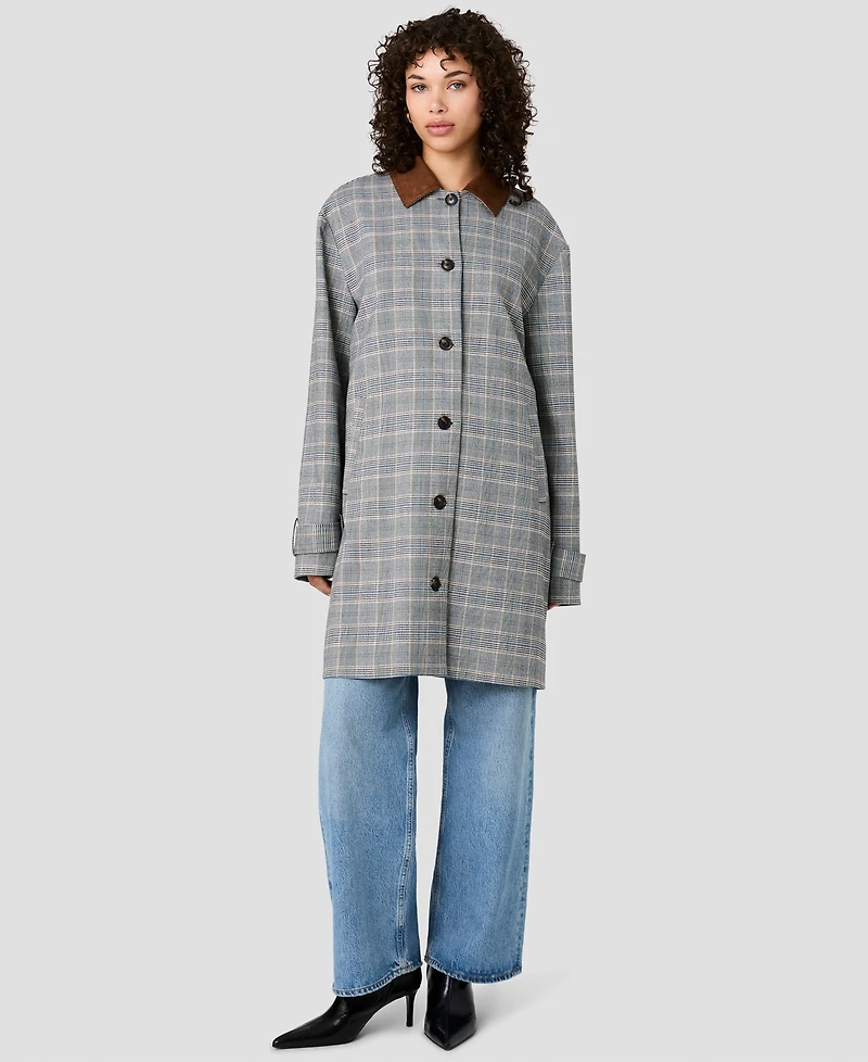 French Connection Women's Collared Relaxed Oversized Midi Jacket