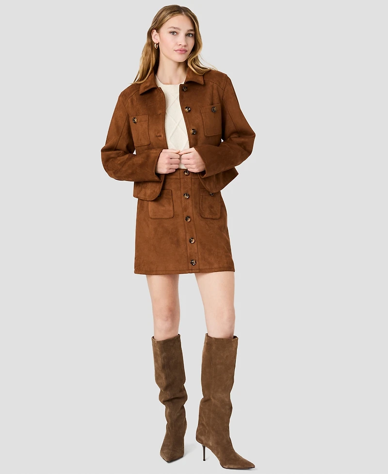 French Connection Women's Collared Button-Front Tailored Jacket