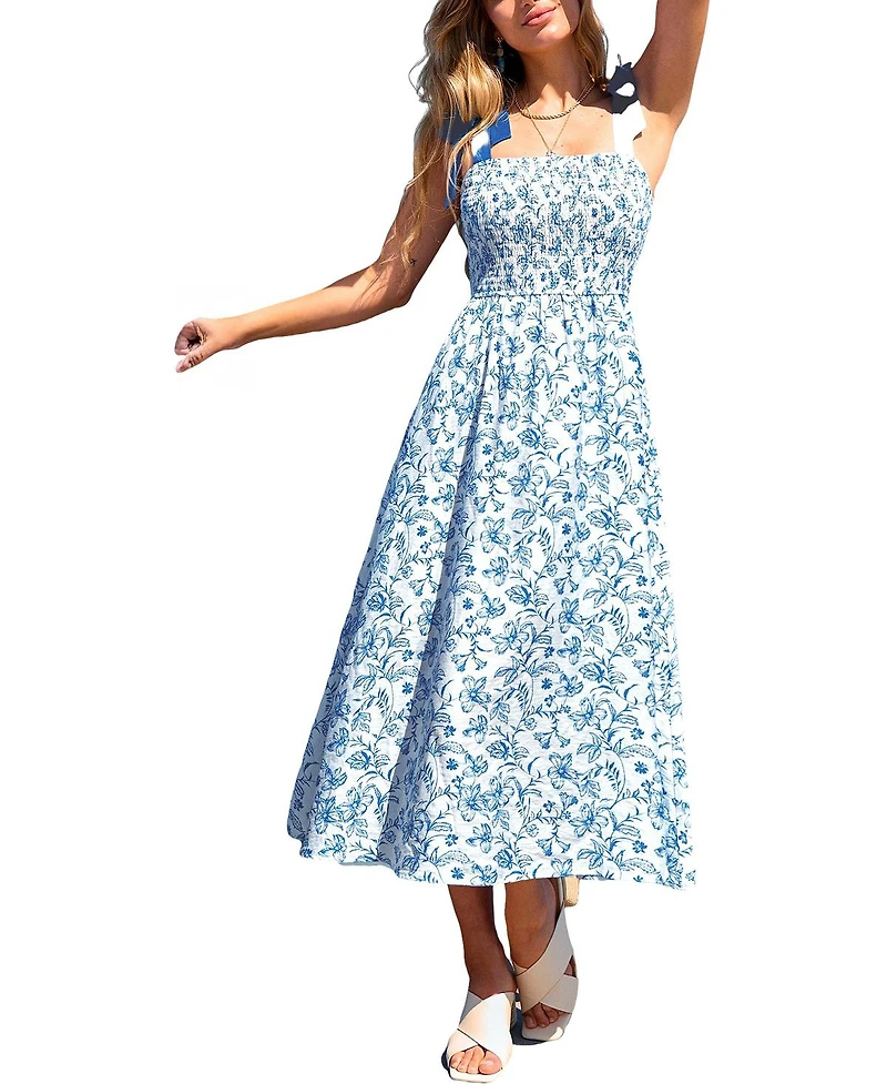 Cupshe Women's a Good Mood Floral Maxi Beach Dress