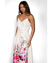 Coast Women's Wired Bandeau Border Print Maxi Dress