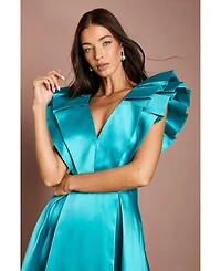 Coast Women's V-Neck High Low Midi Dress