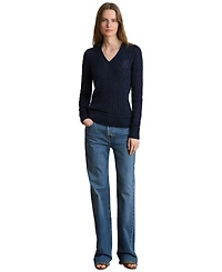 Lauren Ralph Petite Shimmer Cotton-Blend Cricket Sweater