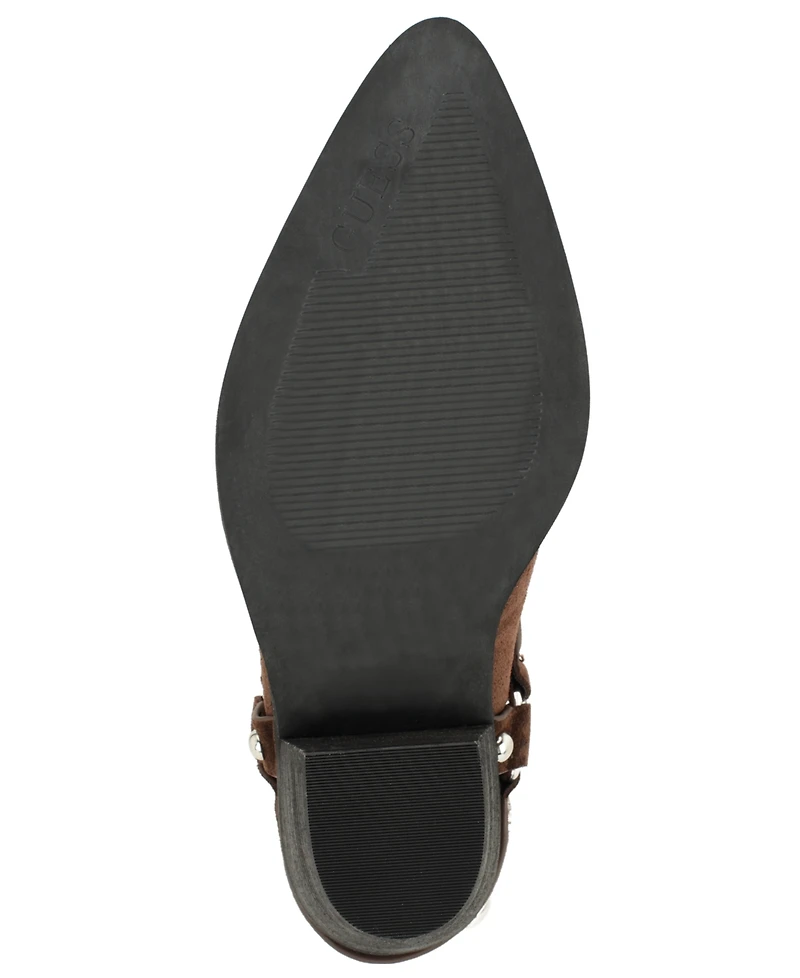 Guess Women's Sashlin Rugged Block Heel Booties