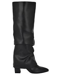 Guess Women's Geima Tall Wide Calf Slouchy Foldover Block Heel Boots