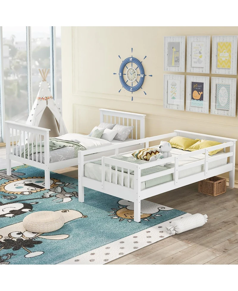 Streamdale Furniture Twin-Over-Twin Stairway Bunk Bed with Storage