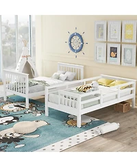 Streamdale Furniture Twin-Over-Twin Stairway Bunk Bed with Storage