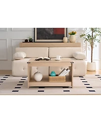Streamdale Furniture Rustic Wood Farmhouse Coffee Table with Storage