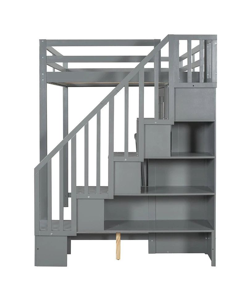 Streamdale Furniture Murphy Bed with Hydraulic Lift and Desk Design