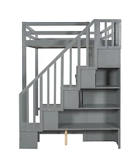 Streamdale Furniture Murphy Bed with Hydraulic Lift and Desk Design