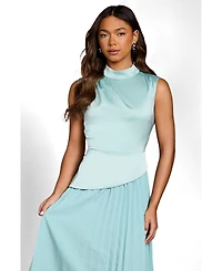 Coast Women's High Neck Pleated Midi Dress
