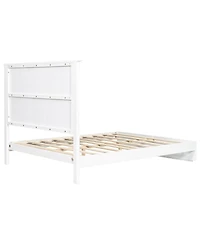 Streamdale Furniture Stylish Queen Size Solid Wood Bed Frame 600lbs Capacity