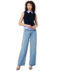French Connection Women's Sleeveless Collared Keyhole Top