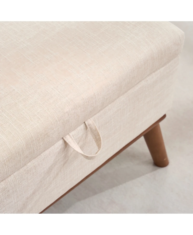 Streamdale Furniture 31'' Mid-Century Modern Lift-Top Storage Ottoman