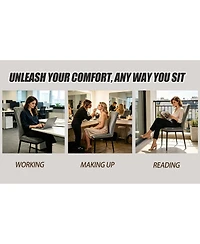 Streamdale Furniture Set of 4 Modern Velvet Dining Chairs with Metal Legs