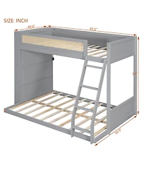 Streamdale Bunk Bed with Shelf and Led