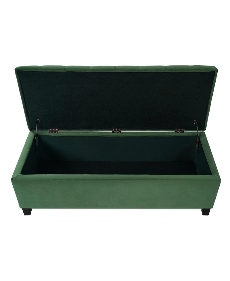Streamdale Furniture Upholstered Storage Ottoman Bench 300lbs Capacity