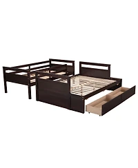 Streamdale Furniture Twin over Full Bunk Bed with Storage