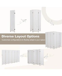 Slickblue 67" Foldable Pegboard Room Divider with 6 Panels