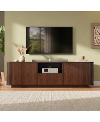 Streamdale Furniture 70-inch Modern Tv Stand for TVs up to 80'' with Storage and Curved Corners