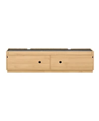 Streamdale Furniture Modern Storage Cabinet with Rounded Corners and Marble Top
