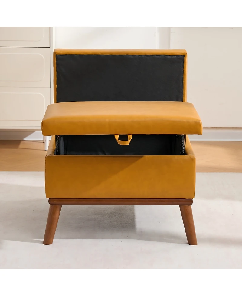 Streamdale Furniture 31'' Mid-Century Modern Lift-Top Storage Ottoman