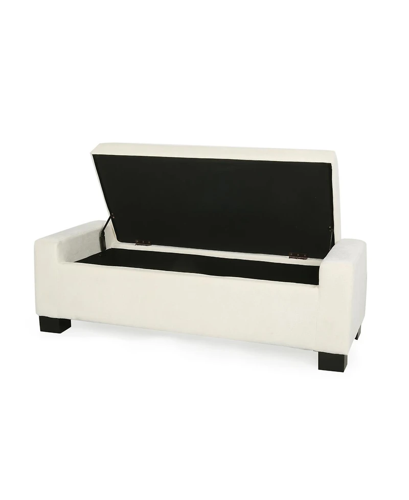 Streamdale Furniture 50'' Textured Fabric Rectangular Ottoman Bench with Hidden Storage