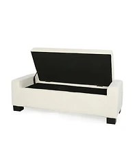 Streamdale Furniture 50'' Textured Fabric Rectangular Ottoman Bench with Hidden Storage