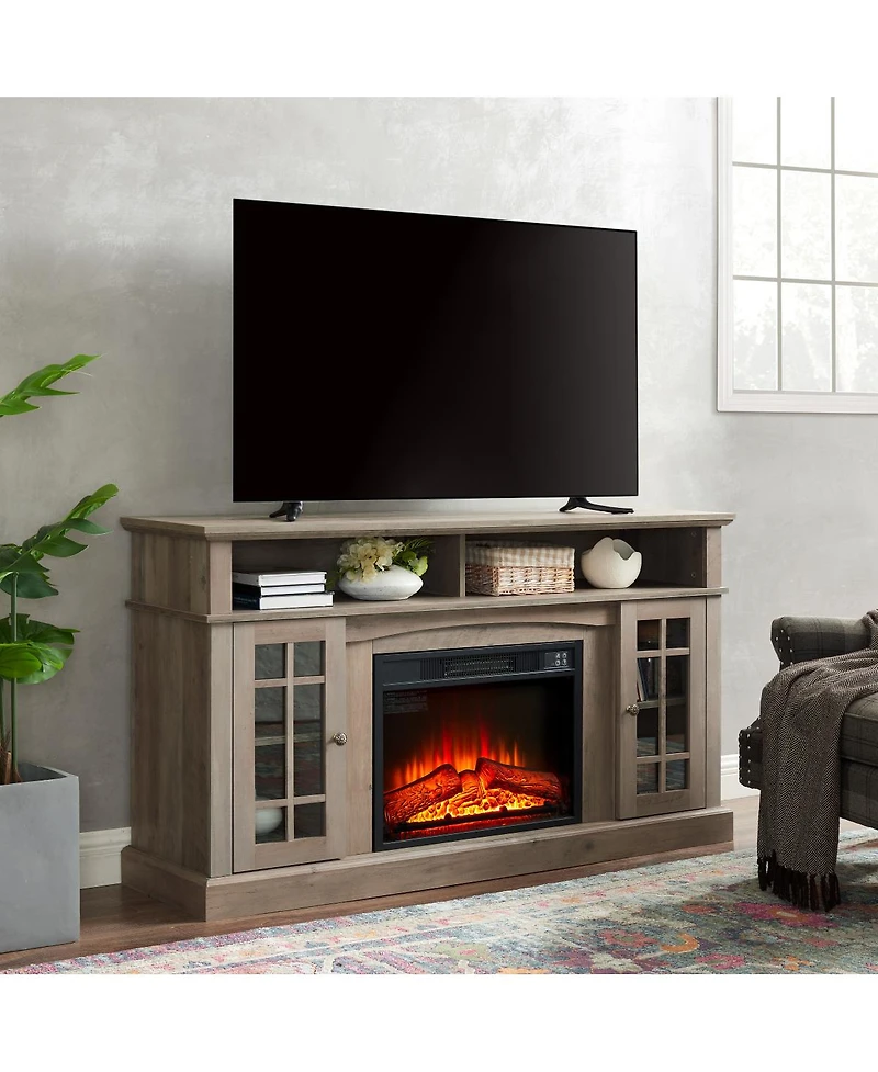 Streamdale Furniture Classic Tv Media Stand with 23'' Electric Fireplace