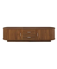 Streamdale Furniture Modern Tv Stand with Hidden Storage and Rounded Corners for 65''-70'' TVs