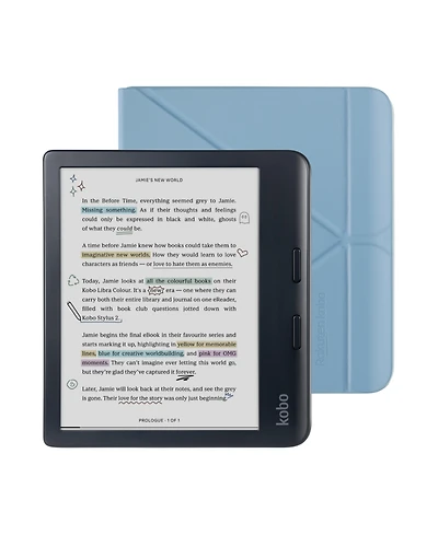 Kobo Libra Colour 7" 32GB E-Reader with SleepCover Case Bundle