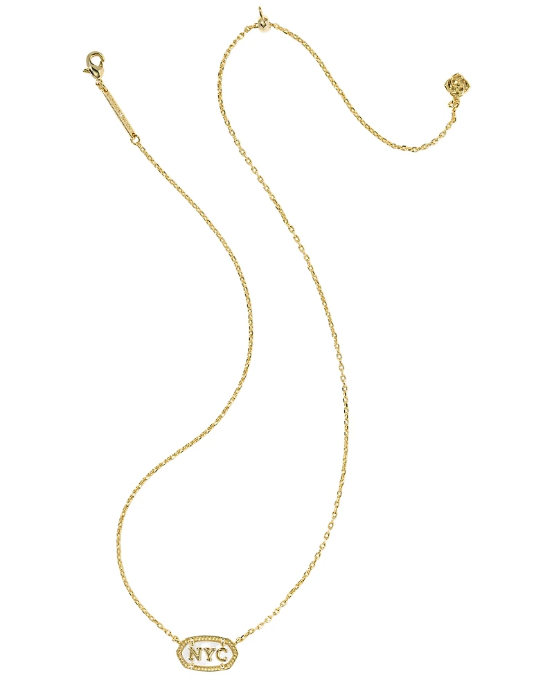 Kendra Scott Elisa Nyc 14k Gold-Plated Short Pendant Necklace