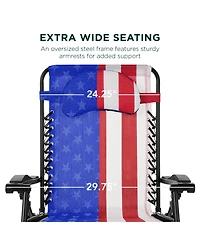 Aofar Zero Gravity Chair Folding Lounge Recliner Cup Holder Tray.