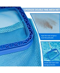 Xdovet Pool Skimmer Net Fine Mesh Leaf Rake Double Layer Deep Bag