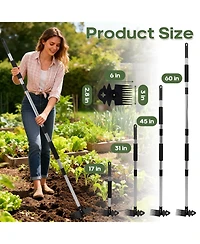 Xdovet Weed Remover Tool Portable Garden Weeder Manganese Steel Hand Vegetable Gardening Uprooting