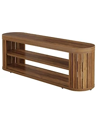 Entryway Bench with 2-Tier Shoe Shelf and Bedroom Footrest