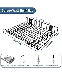 Xdovet Wall Mounted Metal Storage Shelves Rack