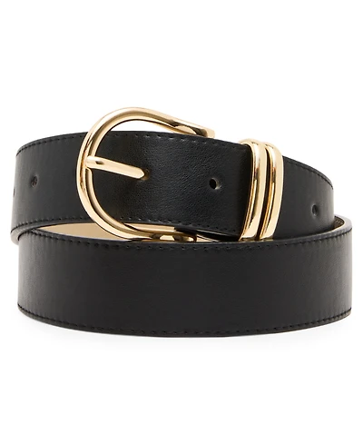 Steve Madden Feathered Edge Stitched Pant Belt